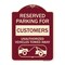 Signmission Reserved Parking for Customers Unauthorized Vehicles Towed Away Alum Sign, 24" x 18", BU-1824-23121 A-DES-BU-1824-23121 - alternate 1